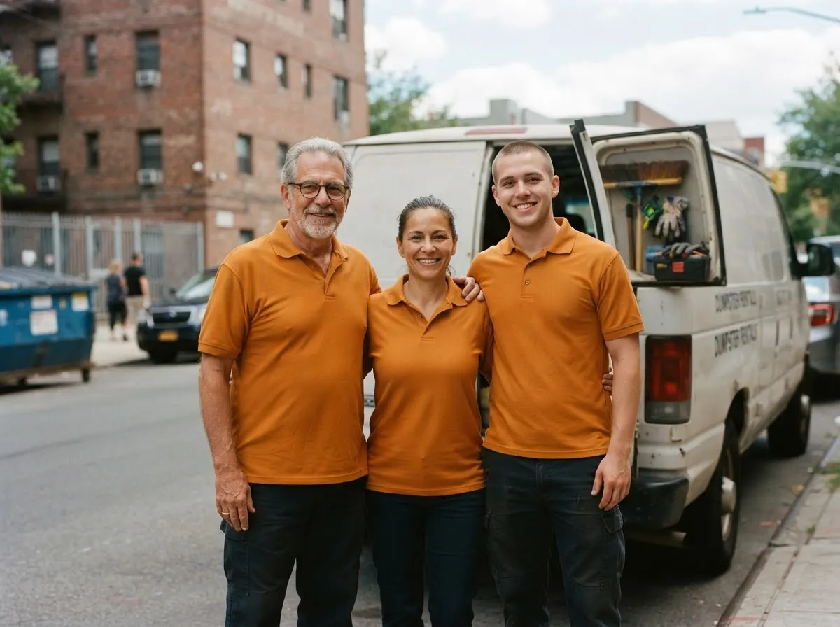 Evergreen Dumpster Rental dumpster team in New York, NY